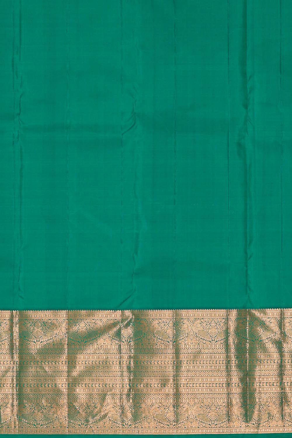 Image of Kanchipattu Golden Green Brocade Saree
